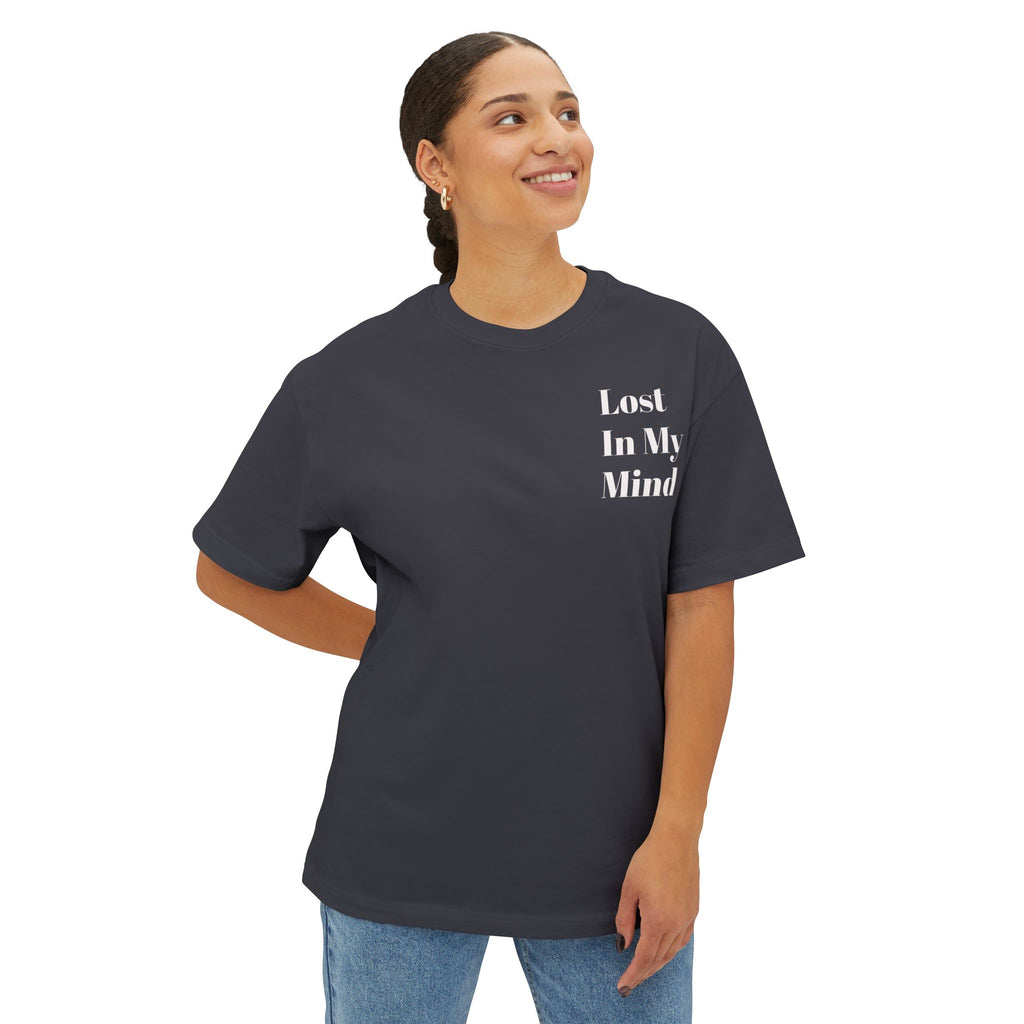 Lost in My Mind Graphic Tee — Retro Collage Art Oversized T-Shirt