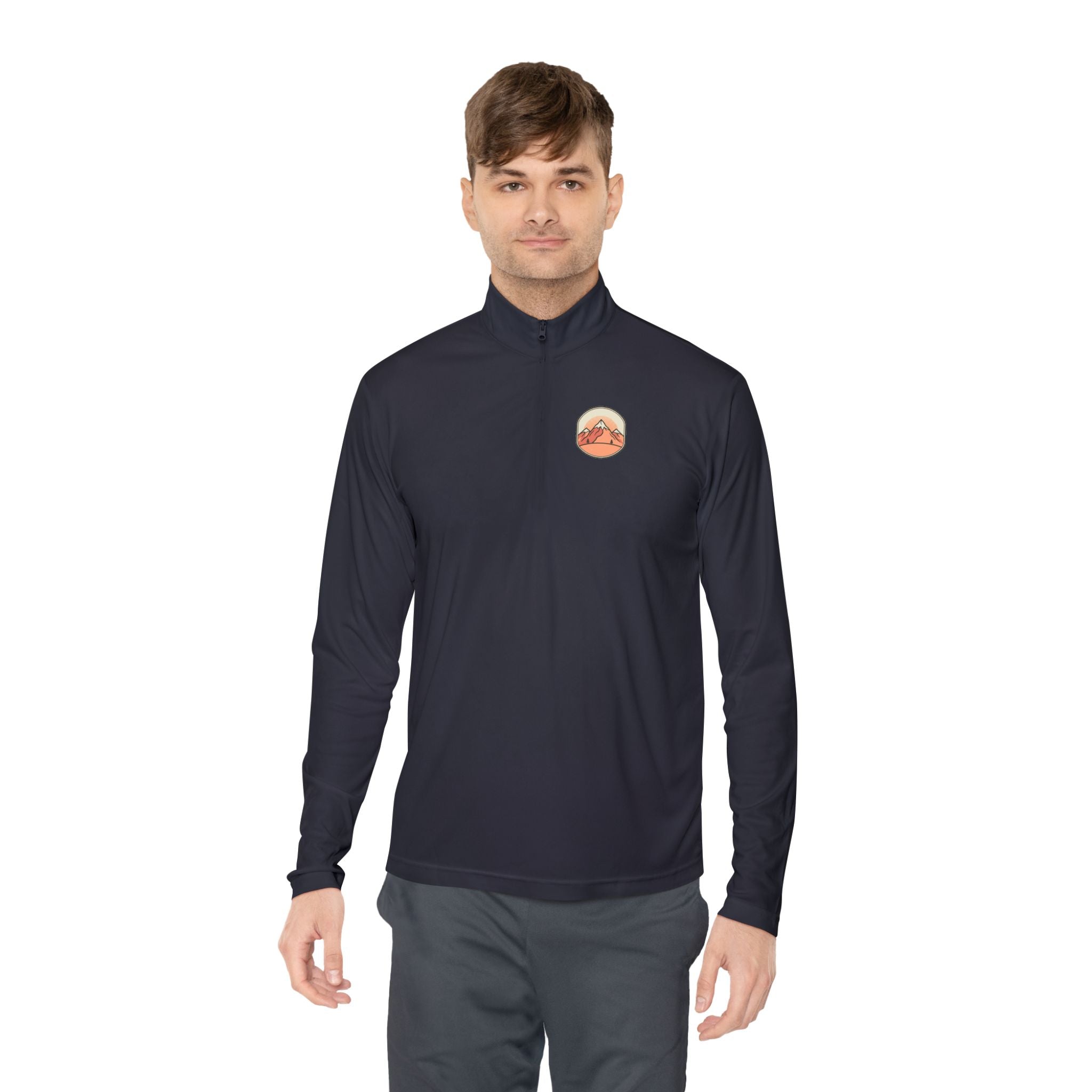 Quarter-Zip Pullover — "Find Peace Stay Wild" Mountain Outdoor Pullover