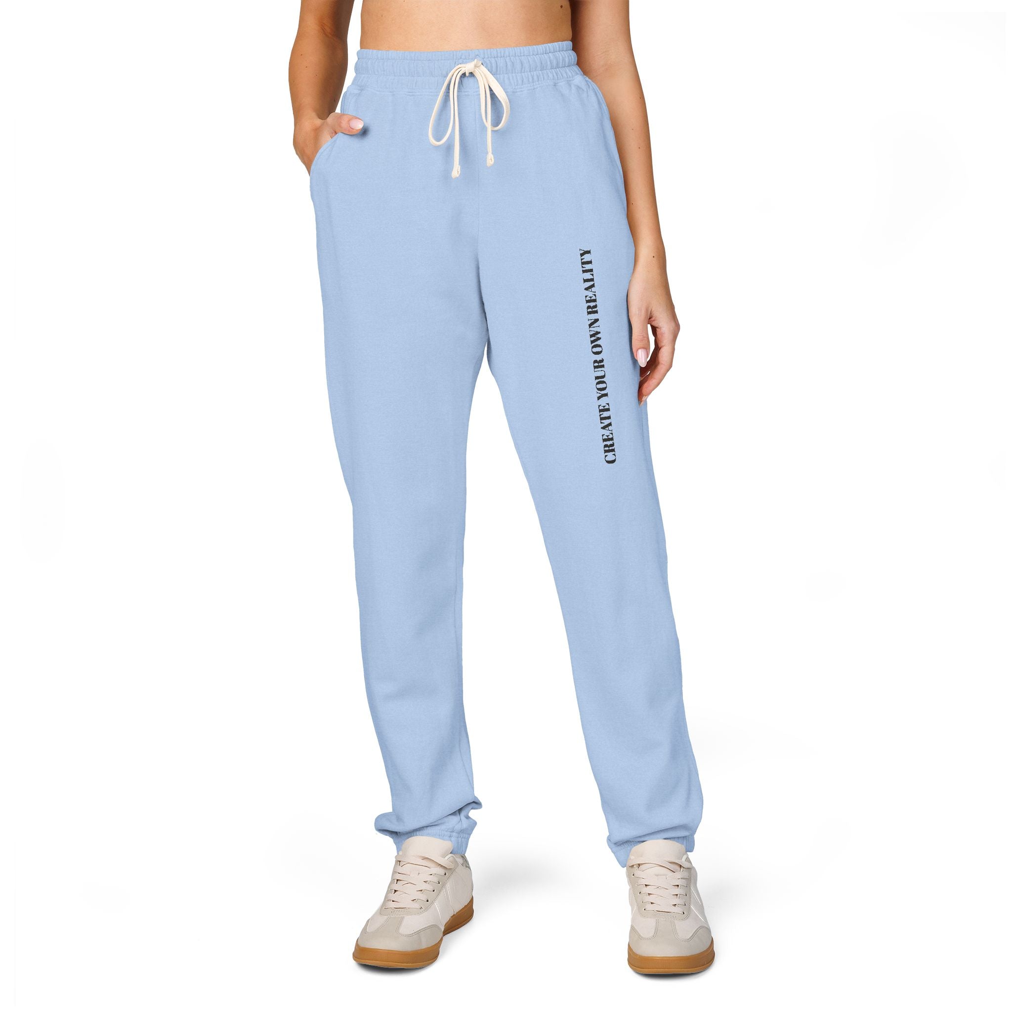 Embroidered Side Logo Fleece Sweatpants — Garment-Dyed Comfort Joggers