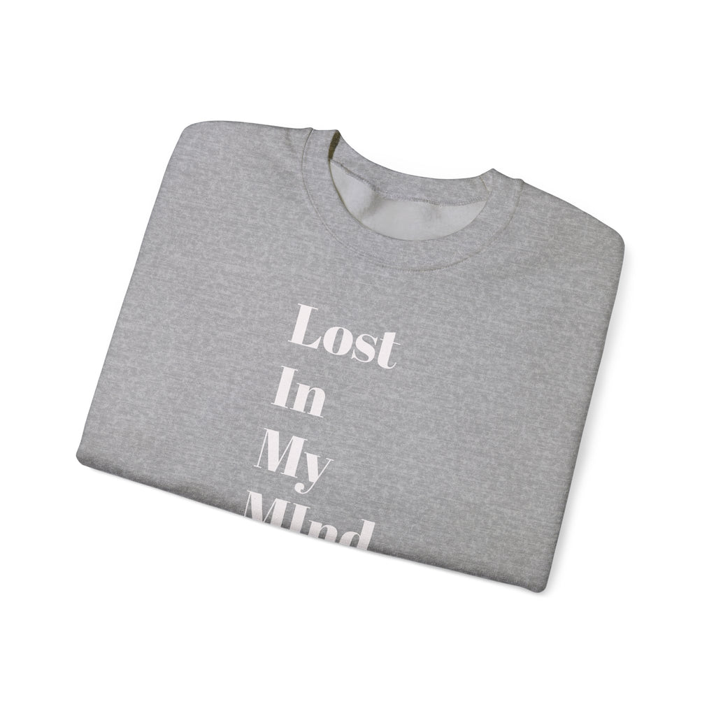 Lost in My Mind Crewneck Sweatshirt — Retro Collage Art Pullover