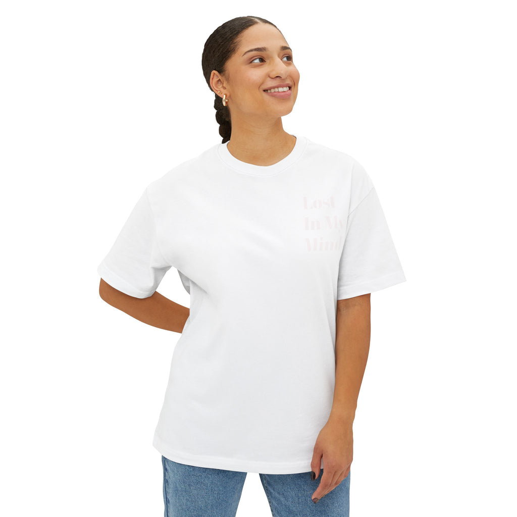Lost in My Mind Graphic Tee — Retro Collage Art Oversized T-Shirt
