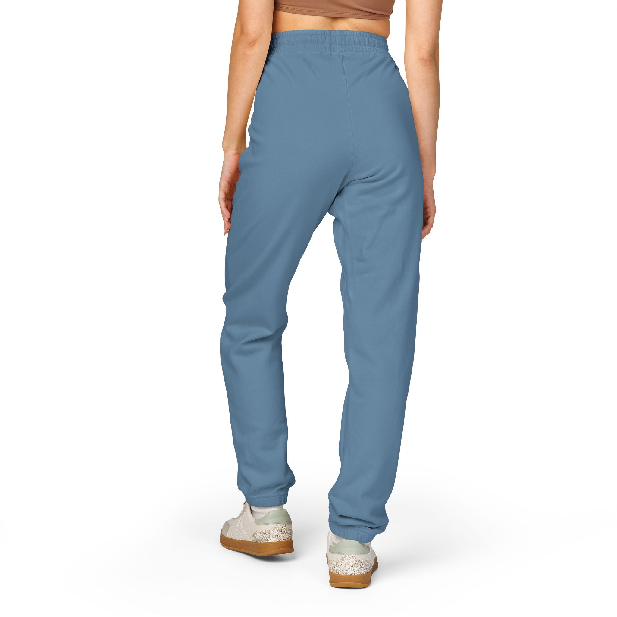 Embroidered Side Logo Fleece Sweatpants — Garment-Dyed Comfort Joggers