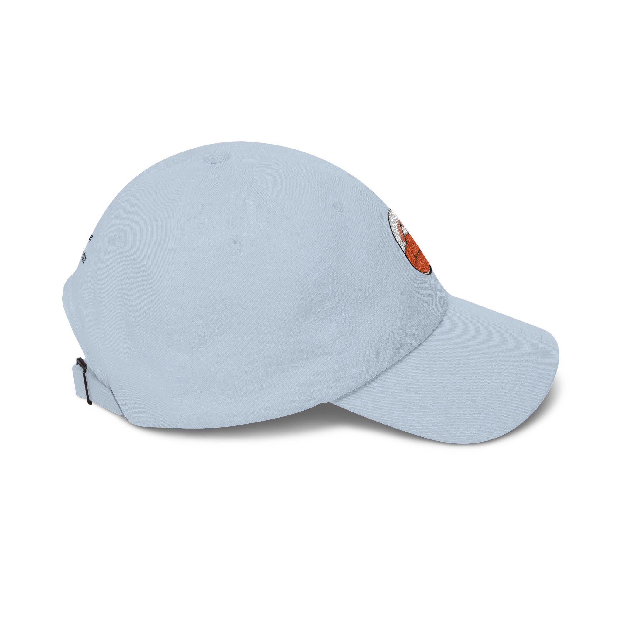 Dad Cap — Embroidered Orange Mountain Patch & “Seek Quiet Find Adventure” Back Text