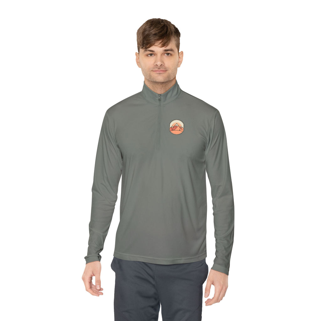 Quarter-Zip Pullover — "Find Peace Stay Wild" Mountain Outdoor Pullover