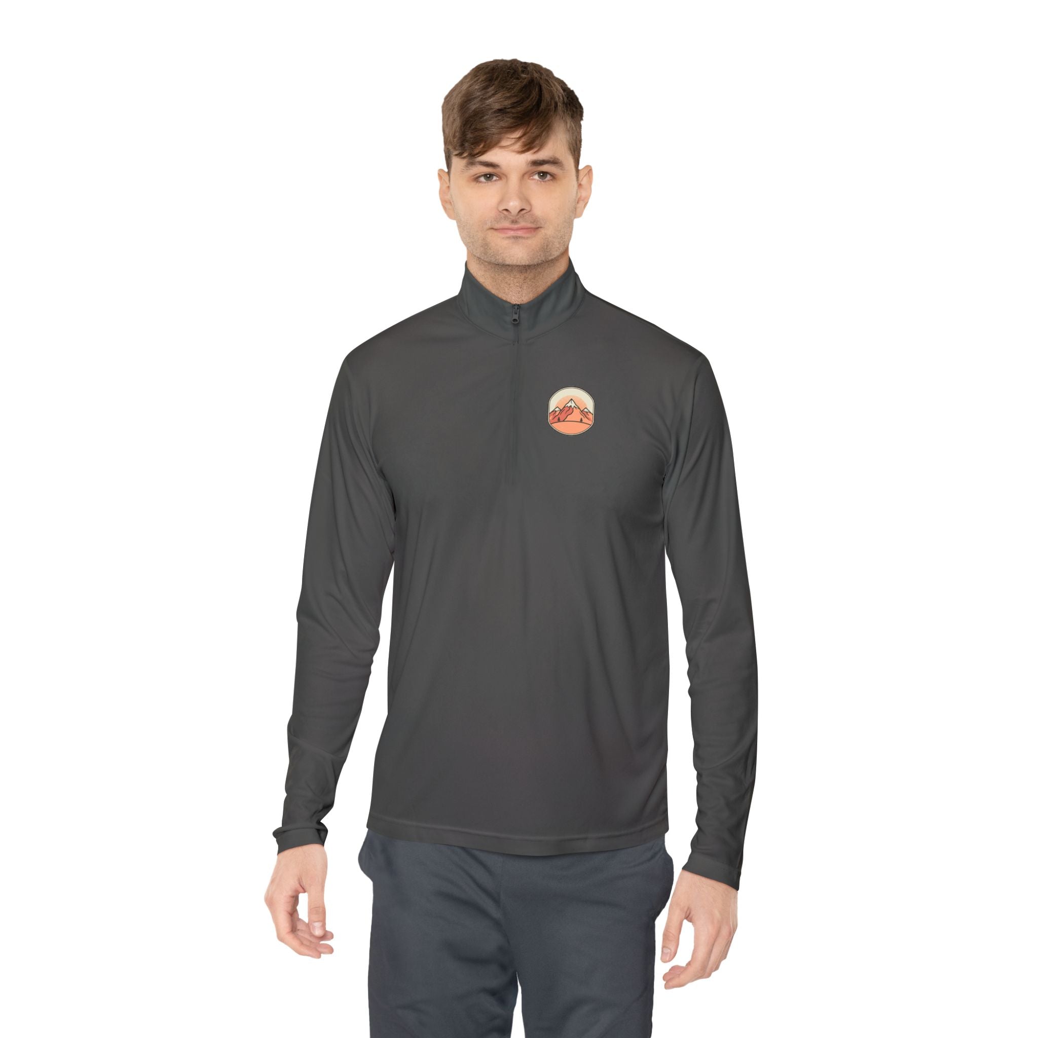 Quarter-Zip Pullover — "Find Peace Stay Wild" Mountain Outdoor Pullover