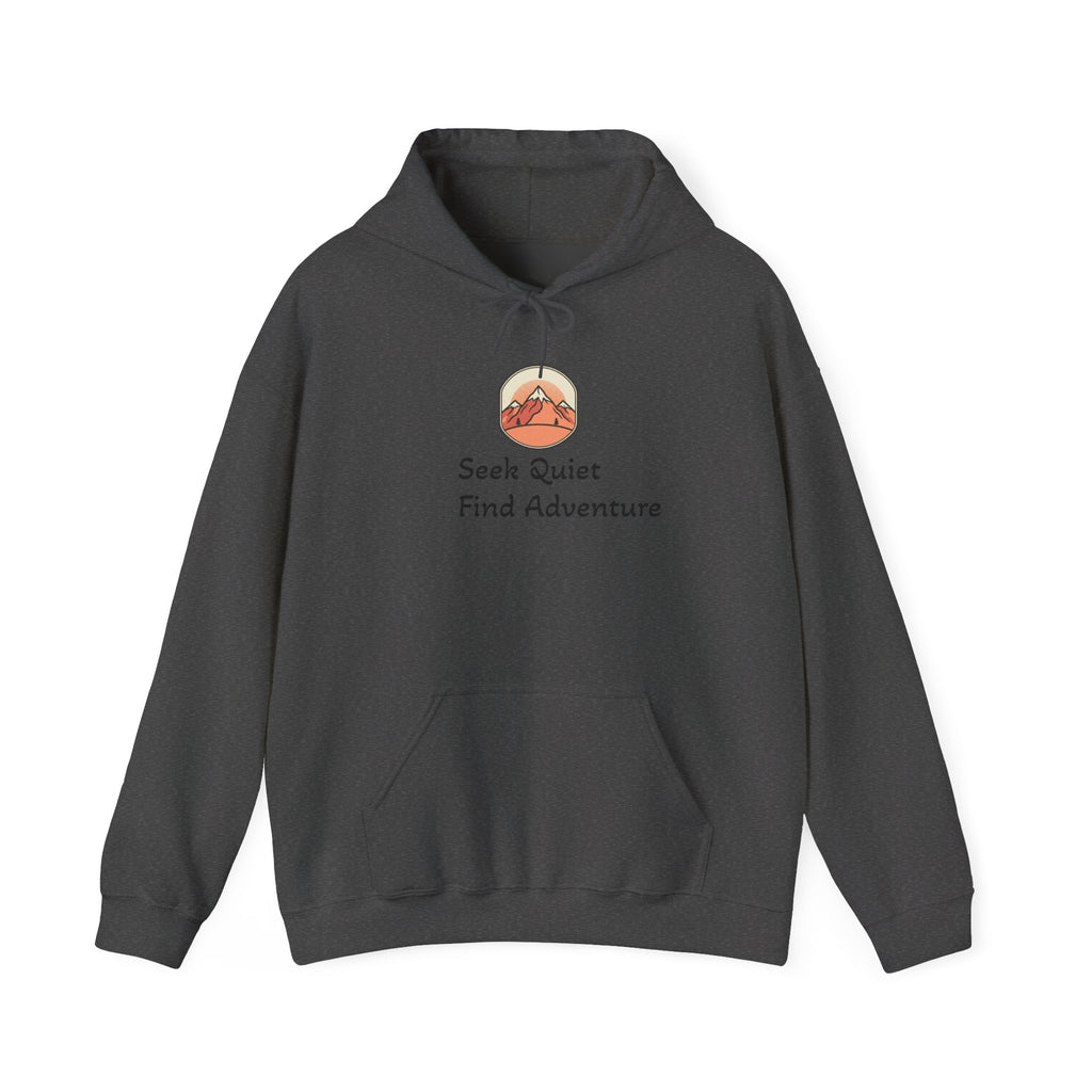 Adventure Hoodie – "Seek Quiet, Find Adventure" Mountain Outdoor Pullover