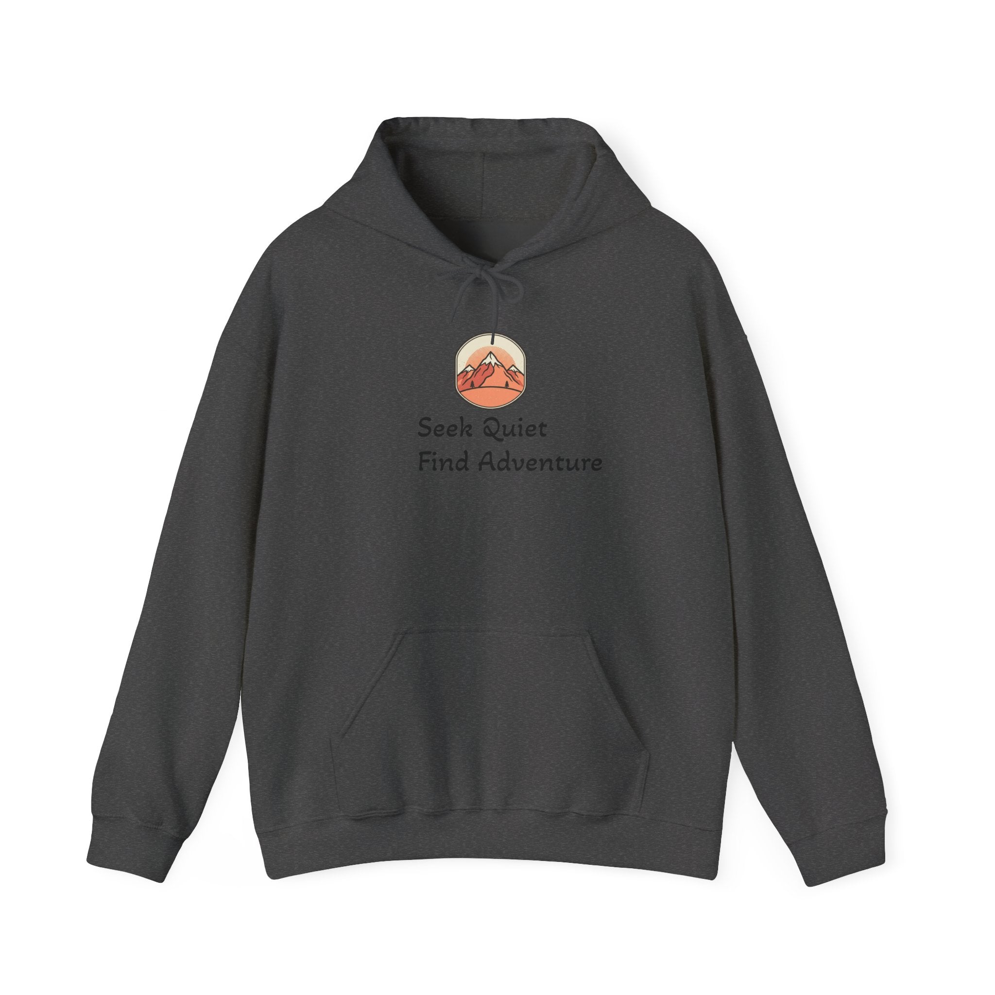 Adventure Hoodie – "Seek Quiet, Find Adventure" Mountain Outdoor Pullover