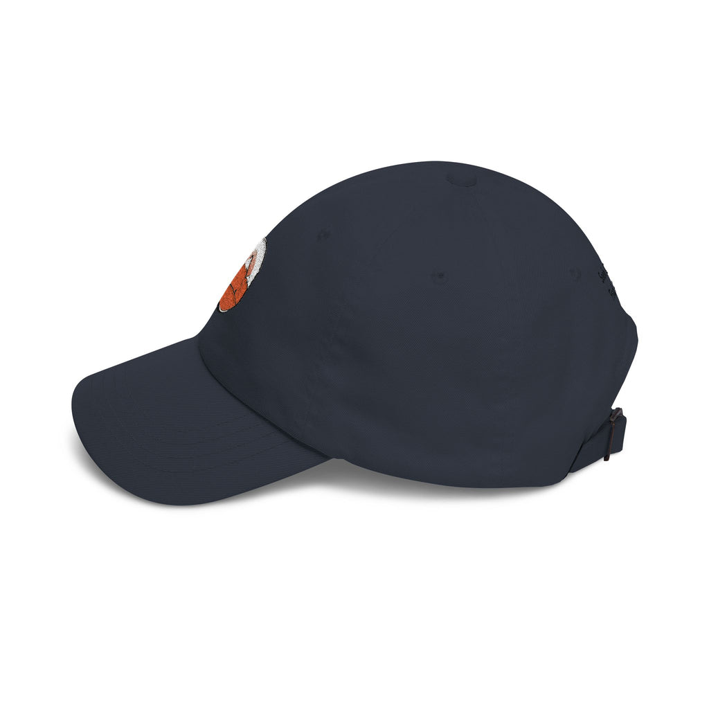 Dad Cap — Embroidered Orange Mountain Patch & “Seek Quiet Find Adventure” Back Text