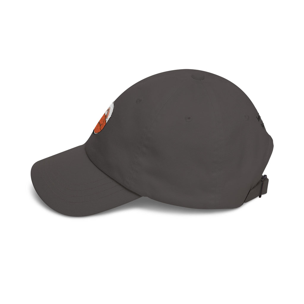 Dad Cap — Embroidered Orange Mountain Patch & “Seek Quiet Find Adventure” Back Text