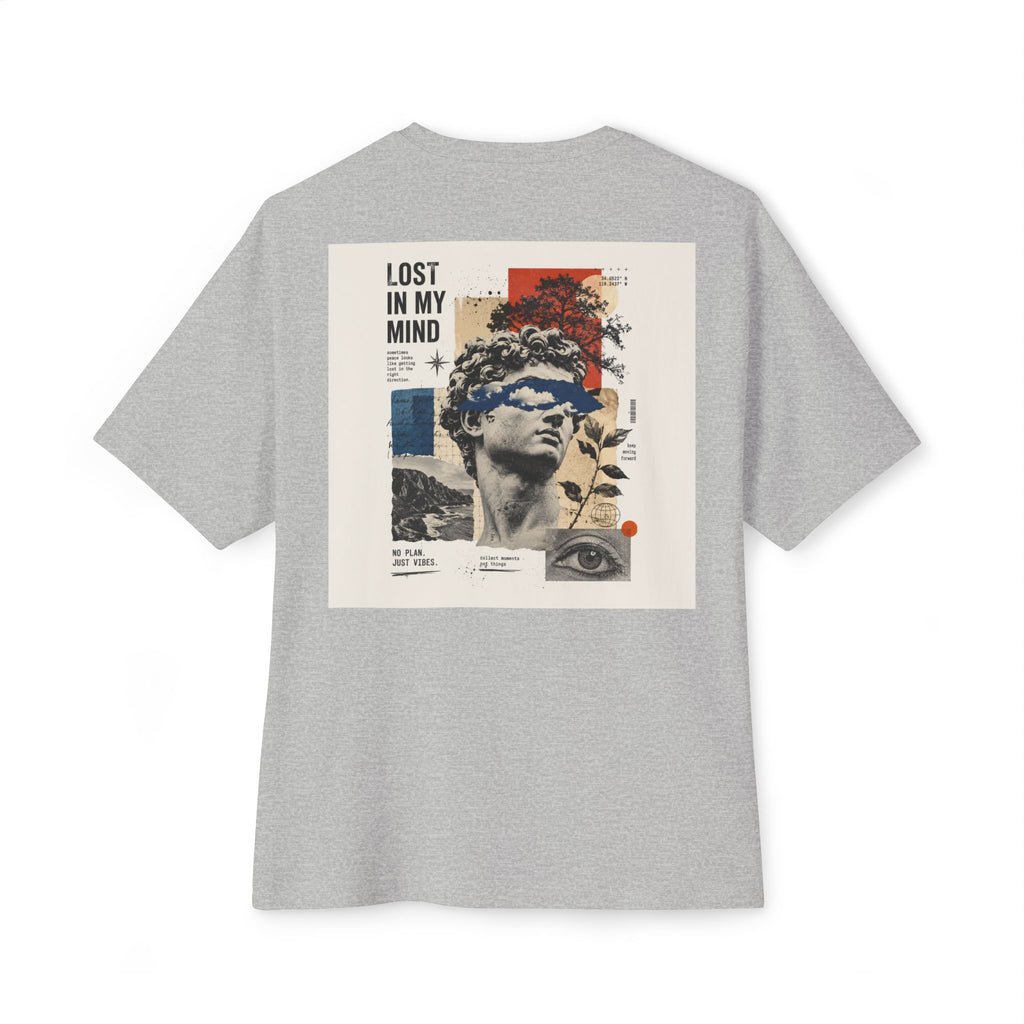 Lost in My Mind Graphic Tee — Retro Collage Art Oversized T-Shirt