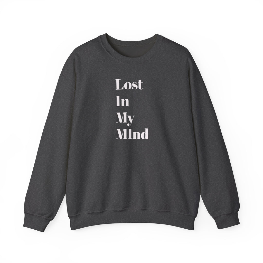 Lost in My Mind Crewneck Sweatshirt — Retro Collage Art Pullover