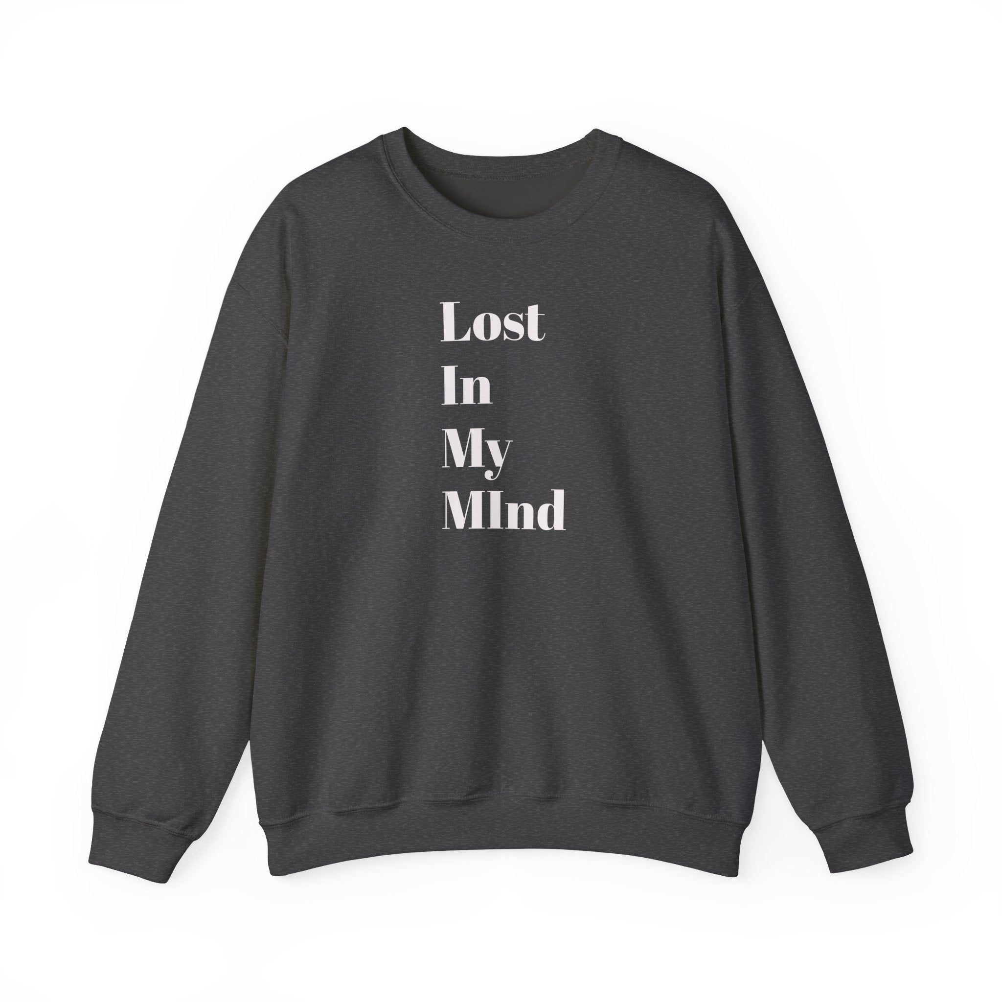Lost in My Mind Crewneck Sweatshirt — Retro Collage Art Pullover