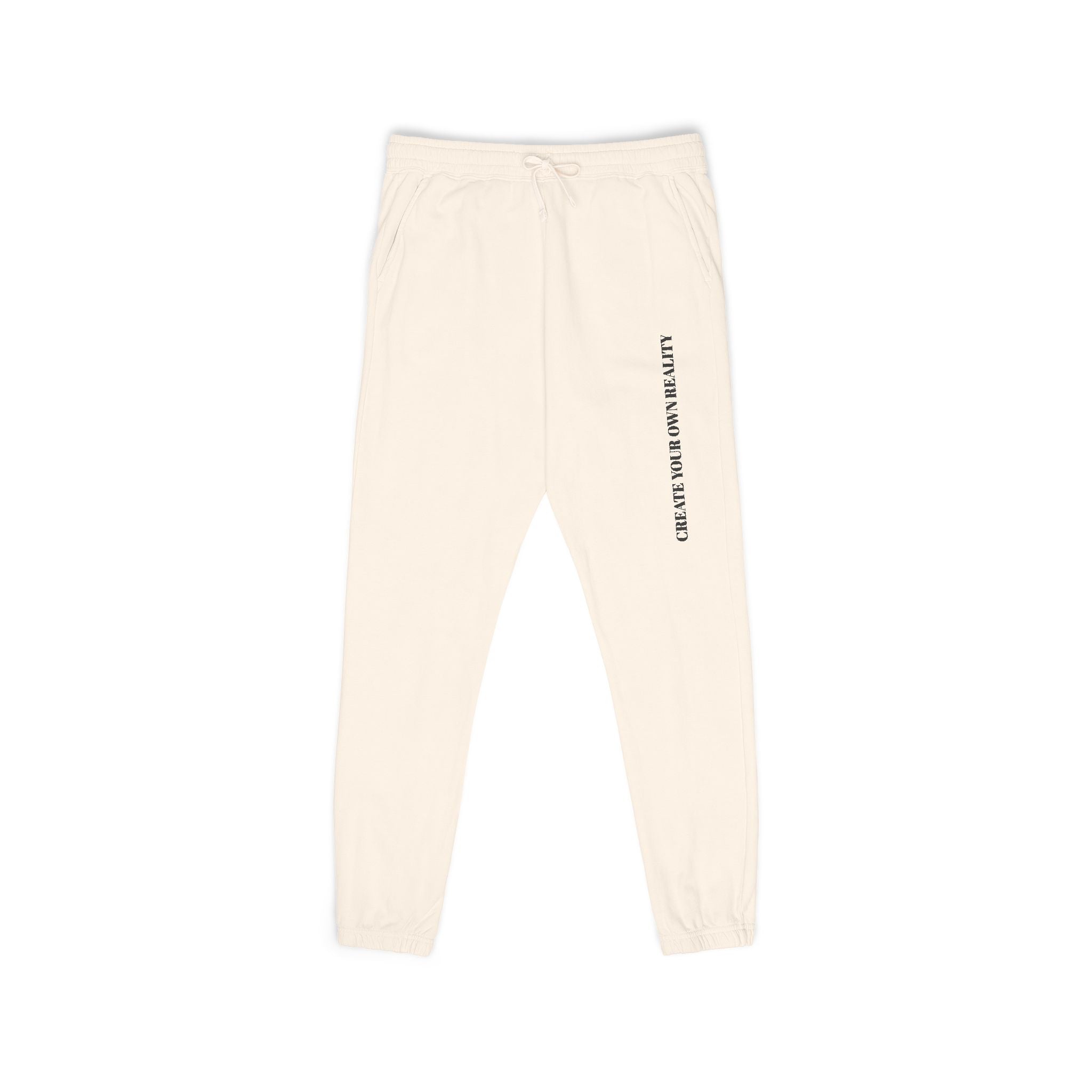 Embroidered Side Logo Fleece Sweatpants — Garment-Dyed Comfort Joggers