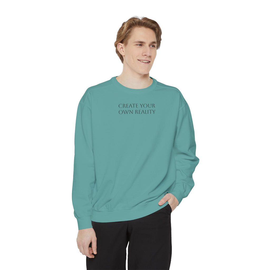 I Create Your Own Reality Sweatshirt — Vintage Statue Moon Graphic Sweatshirt