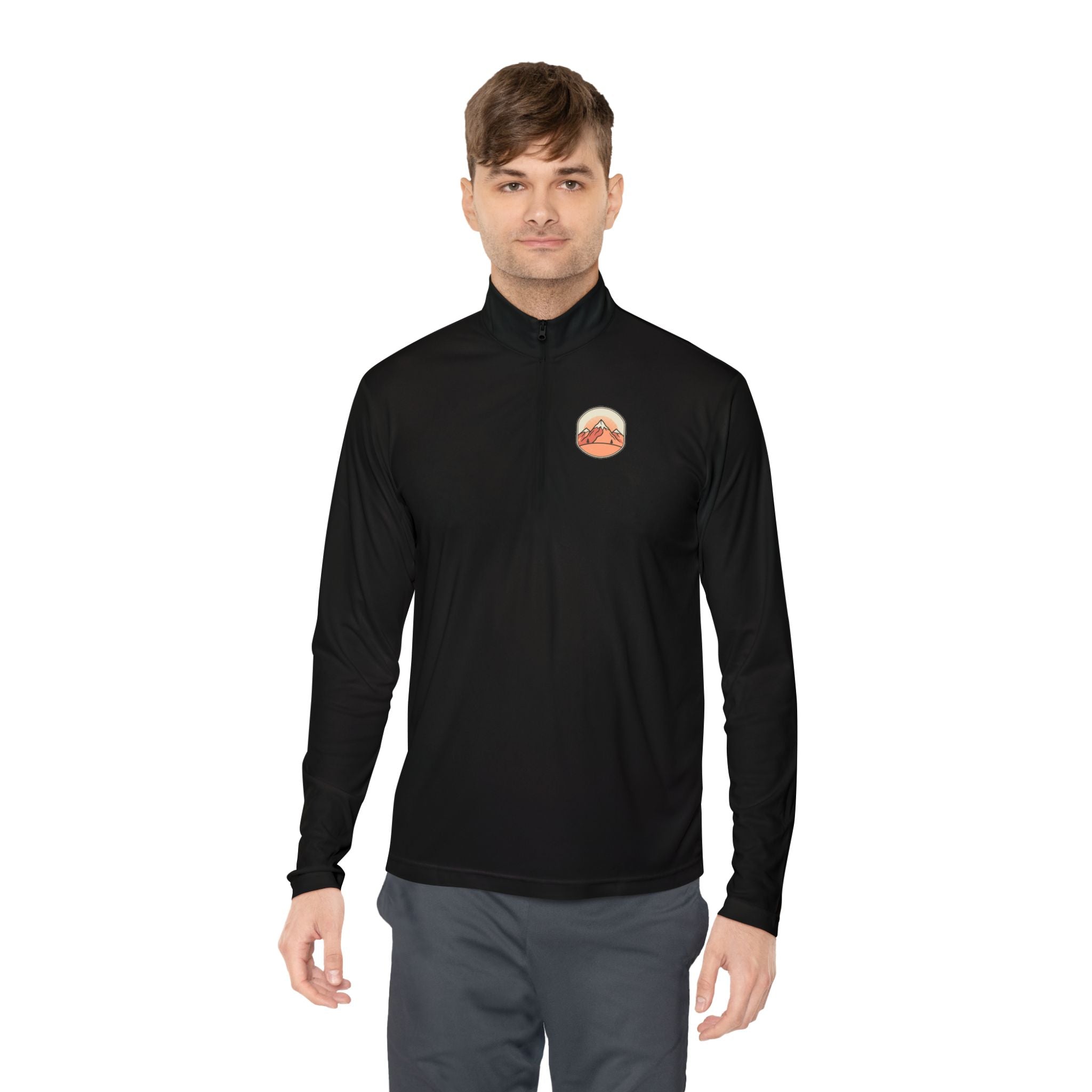 Quarter-Zip Pullover — "Find Peace Stay Wild" Mountain Outdoor Pullover
