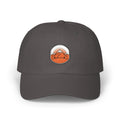 Dad Cap — Embroidered Orange Mountain Patch & “Seek Quiet Find Adventure” Back Text