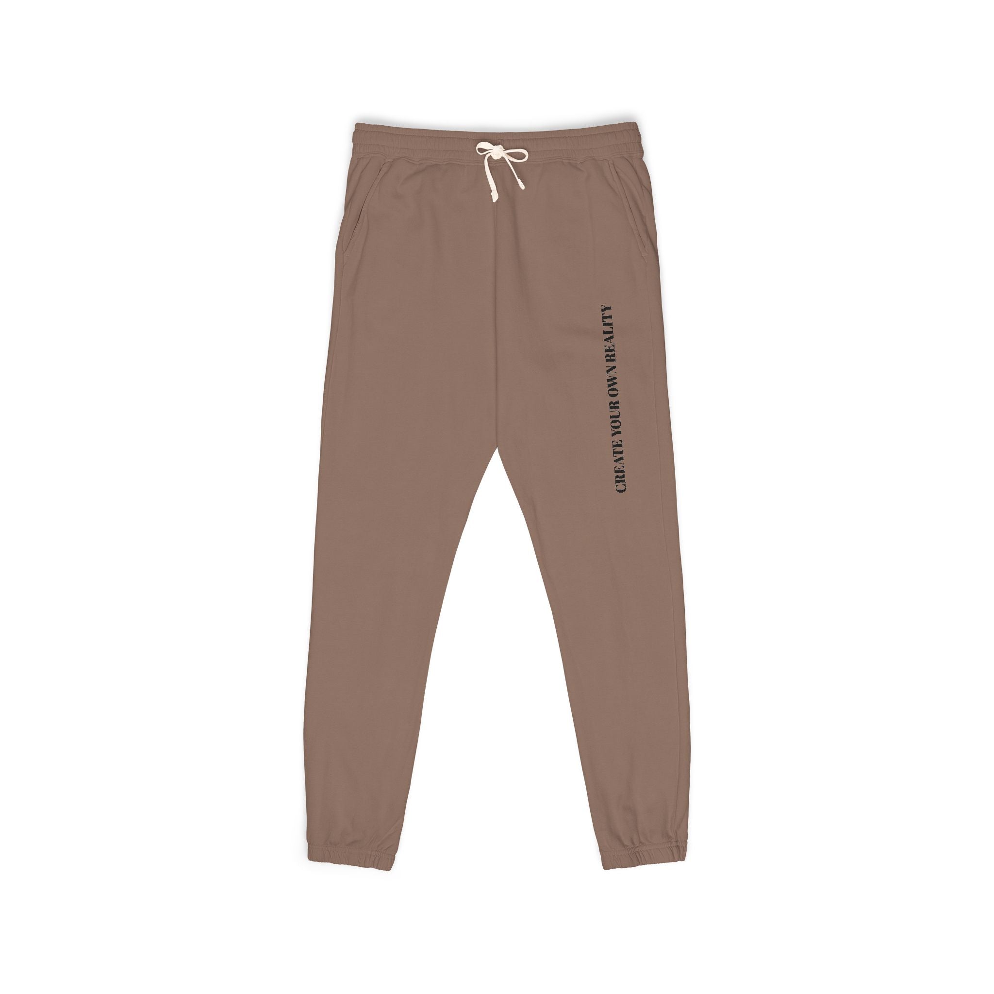 Embroidered Side Logo Fleece Sweatpants — Garment-Dyed Comfort Joggers