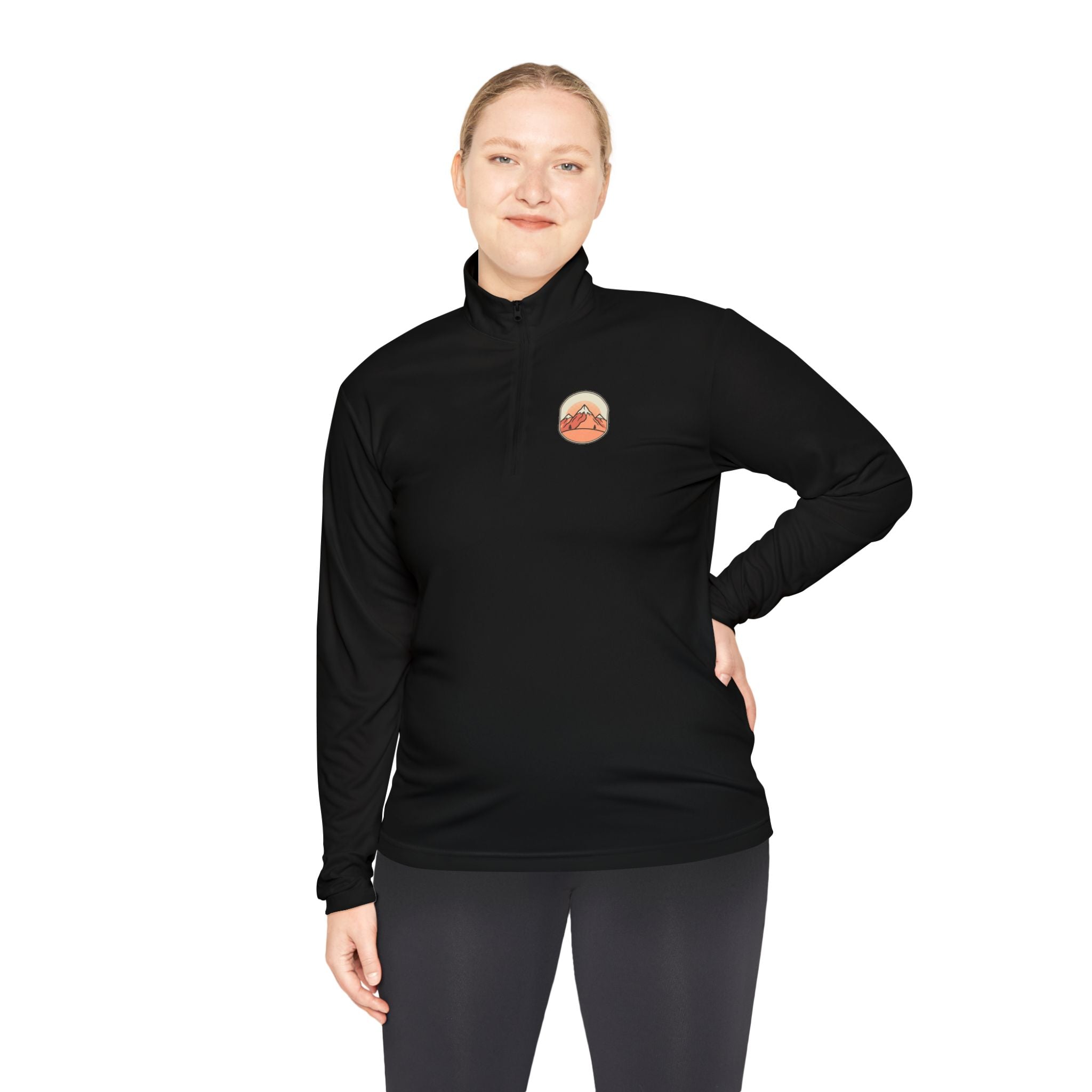 Quarter-Zip Pullover — "Find Peace Stay Wild" Mountain Outdoor Pullover