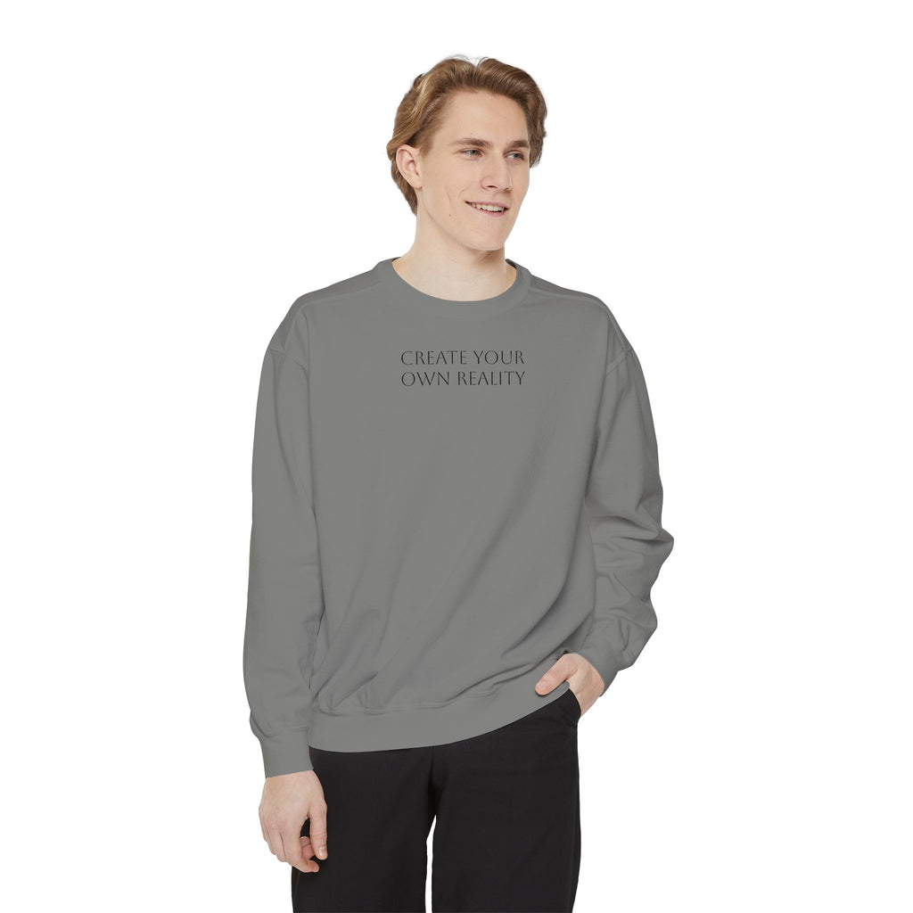 I Create Your Own Reality Sweatshirt — Vintage Statue Moon Graphic Sweatshirt