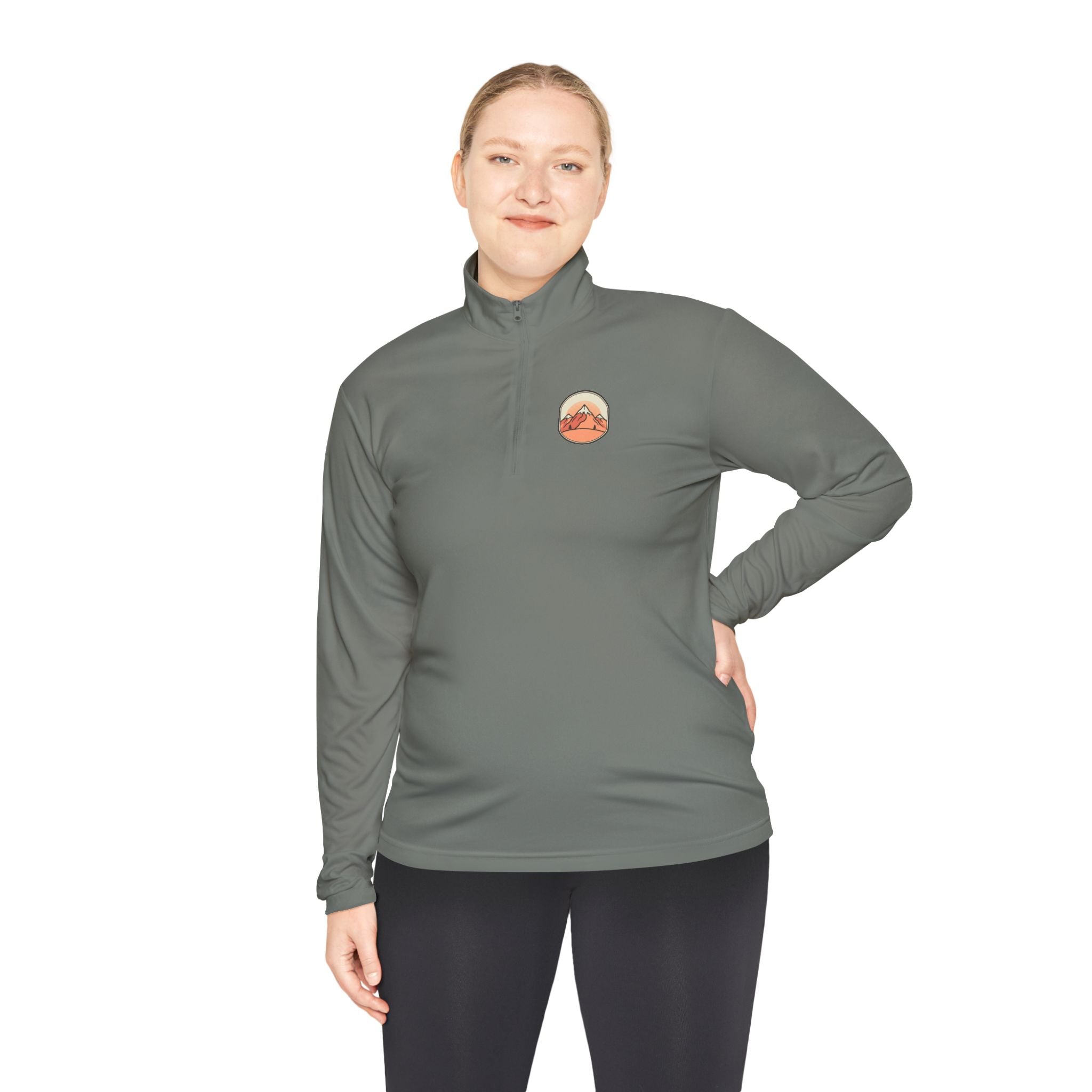 Quarter-Zip Pullover — "Find Peace Stay Wild" Mountain Outdoor Pullover
