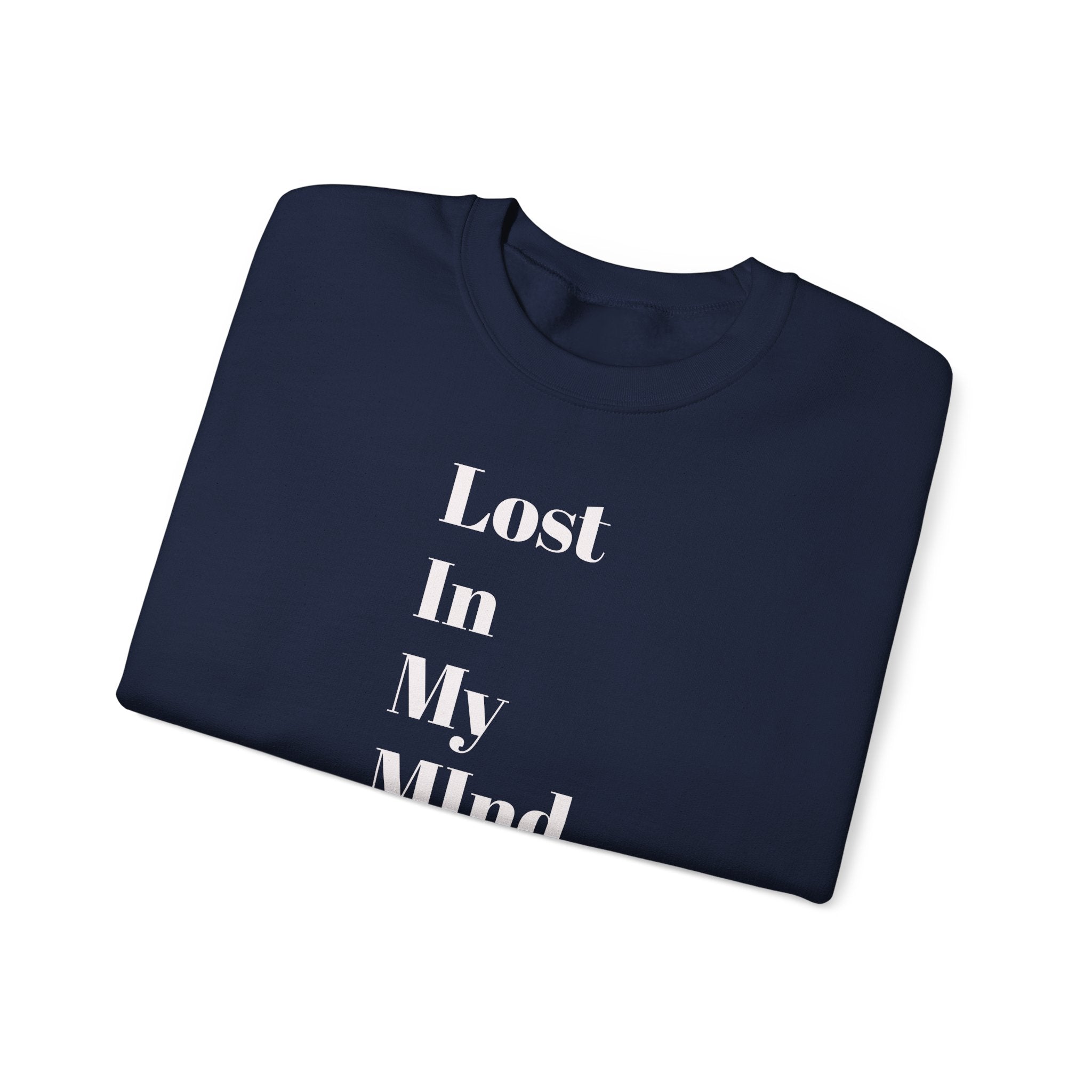 Lost in My Mind Crewneck Sweatshirt — Retro Collage Art Pullover