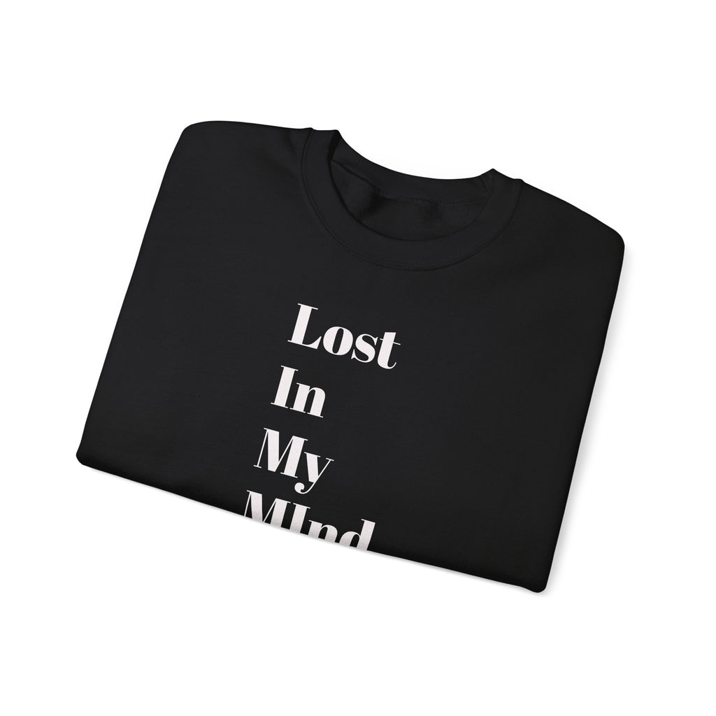 Lost in My Mind Crewneck Sweatshirt — Retro Collage Art Pullover