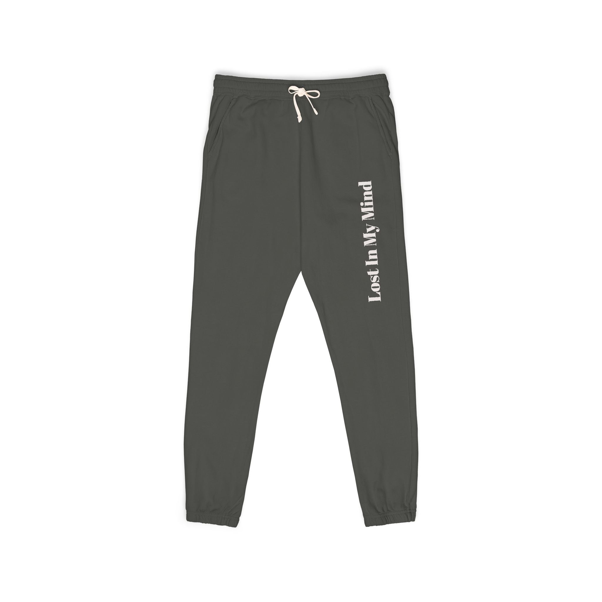 Lost In My Mind Fleece Sweatpants - 'Loved in the Big Mislead' Vertical Side Print