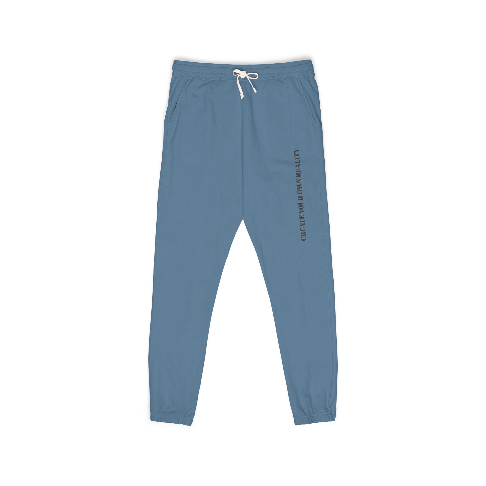 Embroidered Side Logo Fleece Sweatpants — Garment-Dyed Comfort Joggers