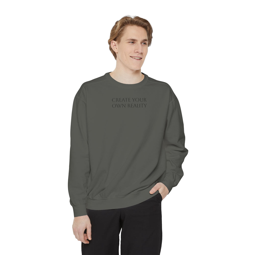 I Create Your Own Reality Sweatshirt — Vintage Statue Moon Graphic Sweatshirt