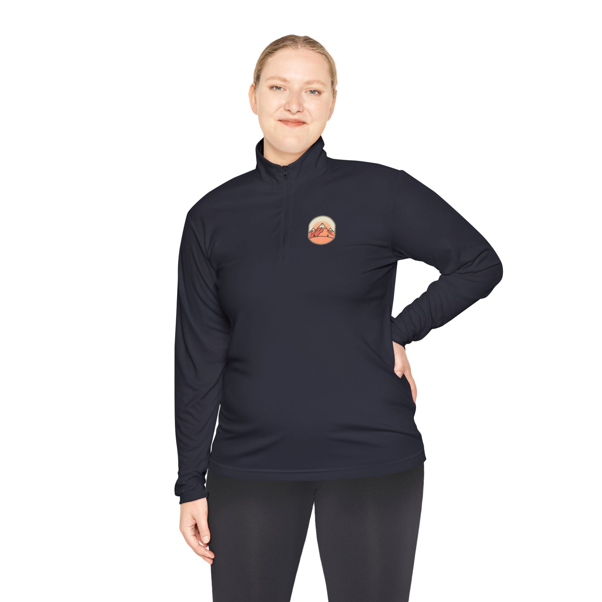 Quarter-Zip Pullover — "Find Peace Stay Wild" Mountain Outdoor Pullover