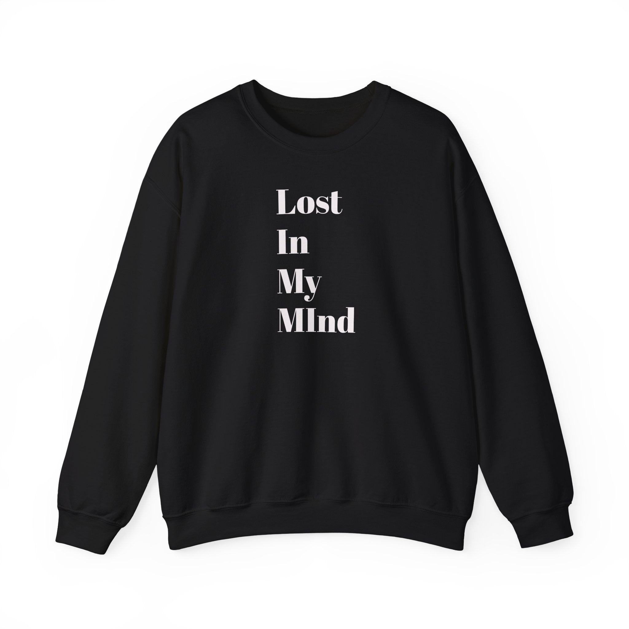 Lost in My Mind Crewneck Sweatshirt — Retro Collage Art Pullover