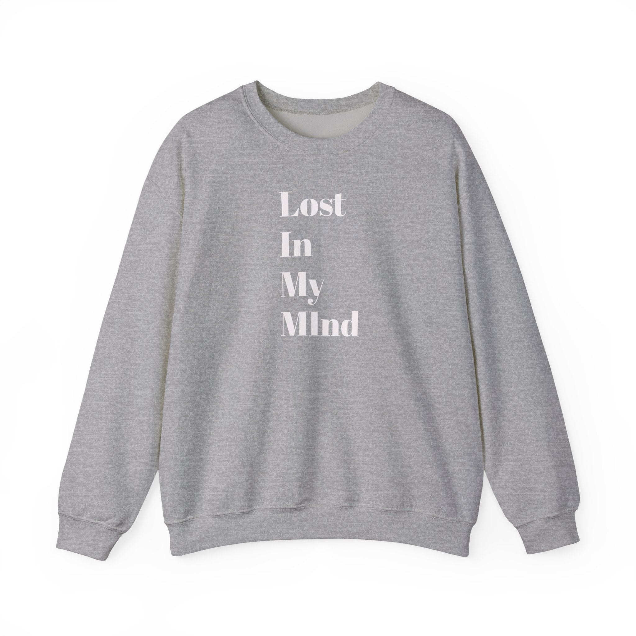 Lost in My Mind Crewneck Sweatshirt — Retro Collage Art Pullover