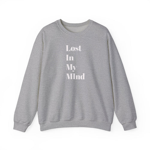 Lost in My Mind Crewneck Sweatshirt — Retro Collage Art Pullover