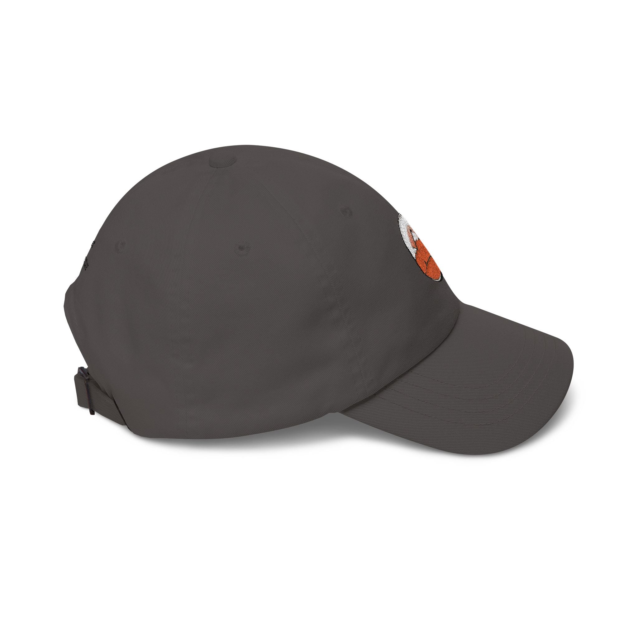 Dad Cap — Embroidered Orange Mountain Patch & “Seek Quiet Find Adventure” Back Text