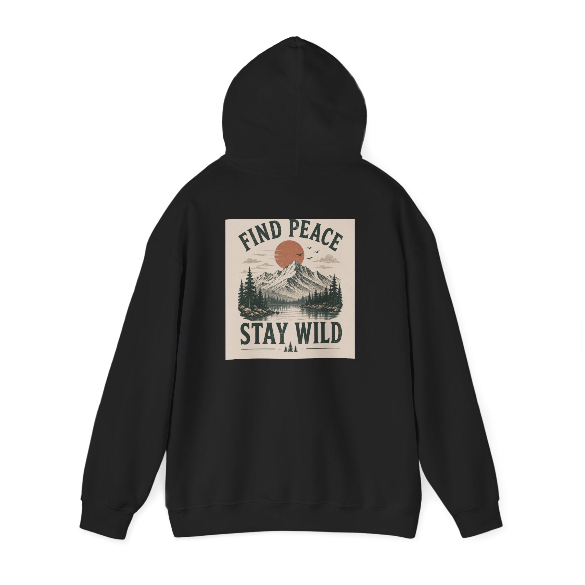 Adventure Hoodie – "Seek Quiet, Find Adventure" Mountain Outdoor Pullover