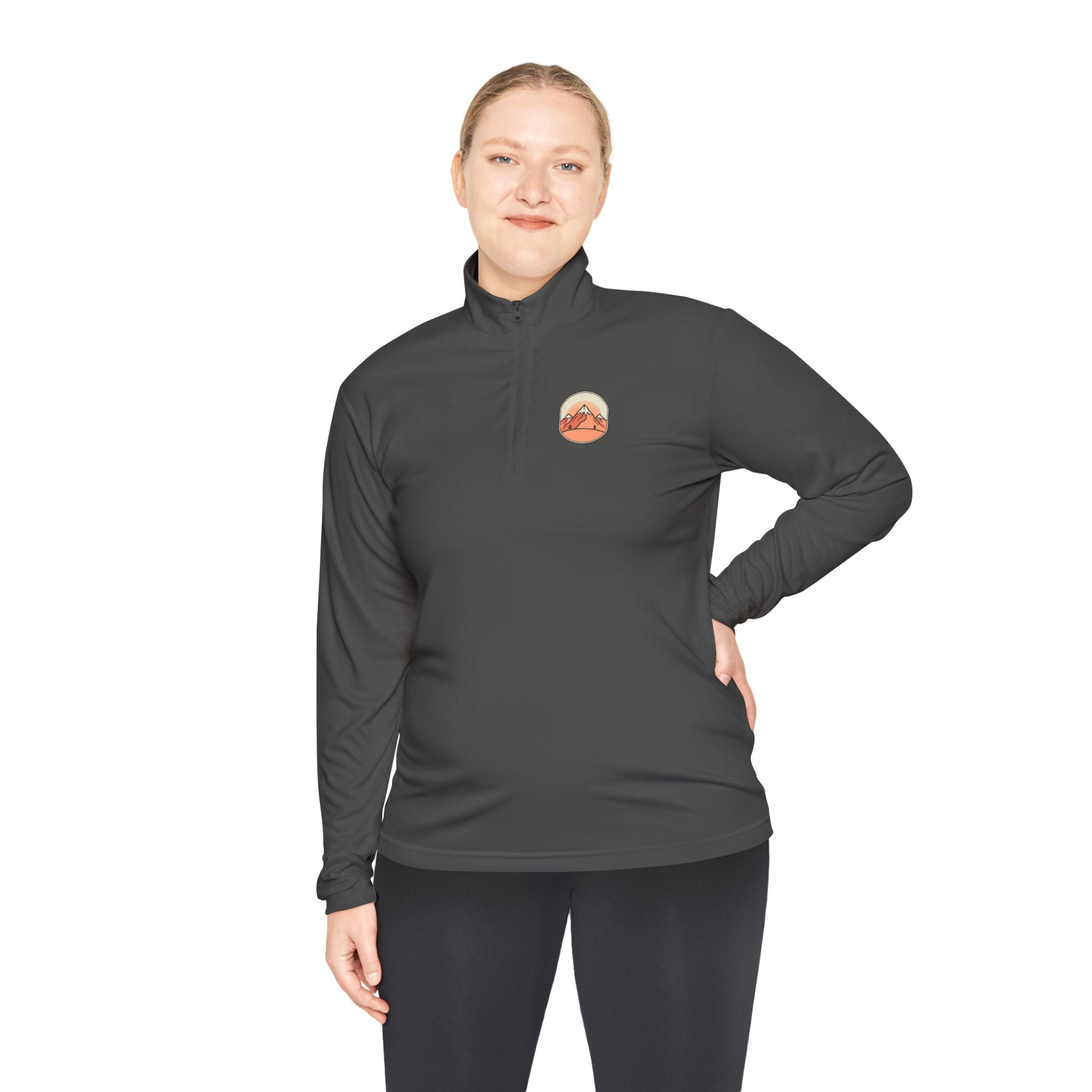 Quarter-Zip Pullover — "Find Peace Stay Wild" Mountain Outdoor Pullover