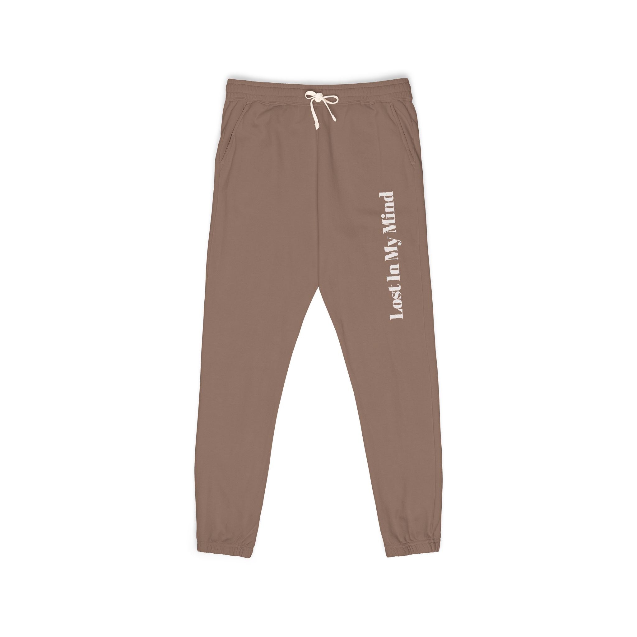 Lost In My Mind Fleece Sweatpants - 'Loved in the Big Mislead' Vertical Side Print